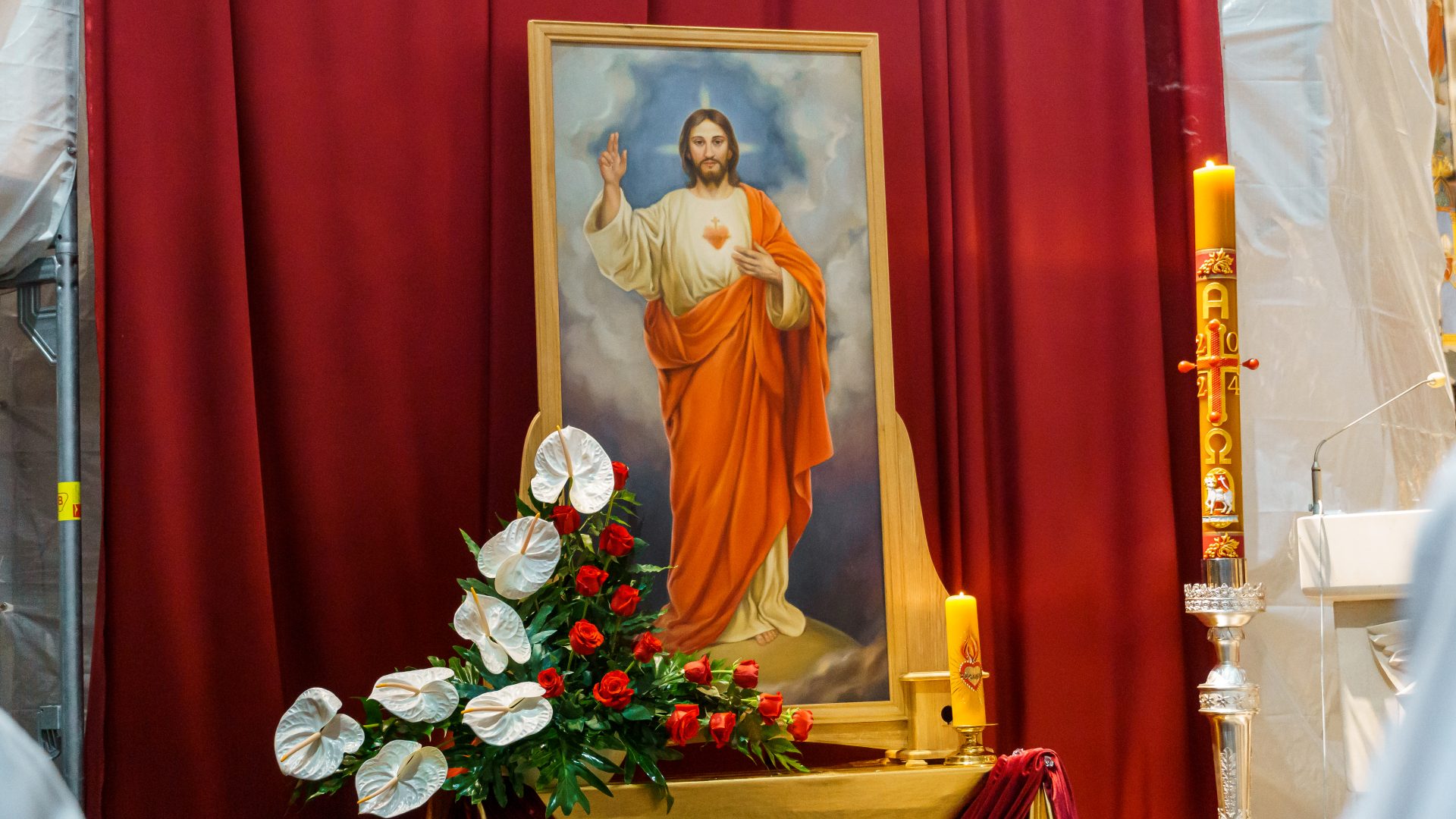 Msza święta na zakończenie nawiedzenia wizerunku Najświętszego Serca Pana Jezusa w naszej parafii